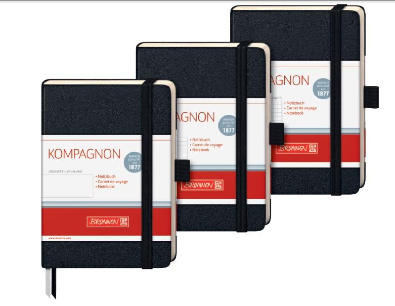 Blok A6 Kompagnon linkovaný, černý