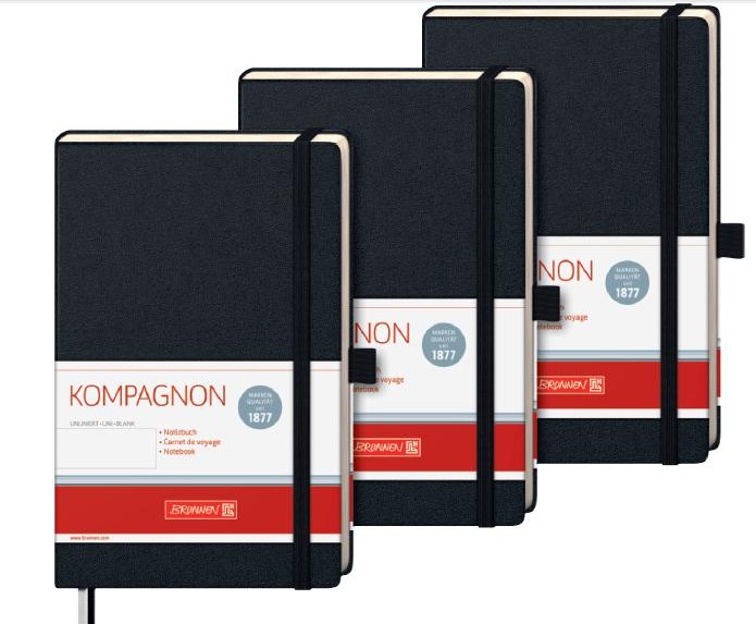 Blok A5 Kompagnon čistý, černý