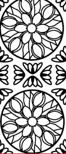 AKCE Kontury 10x23 - mandala tulipán, zlaté