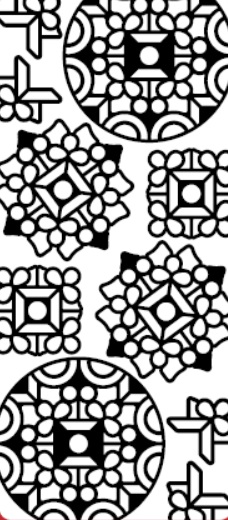 AKCE Kontury 10x23 - mandala etno, zlaté