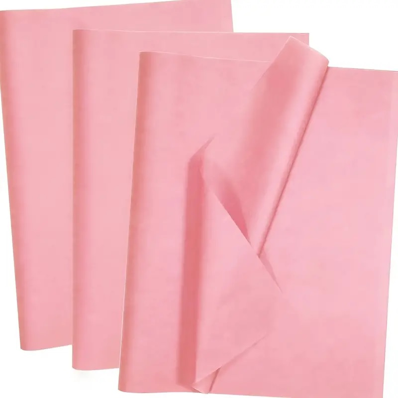 Hedvábný papír 50x70 světle růžový, 5 listů