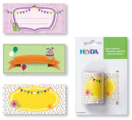 24 ks Jmenovky samolep.v roli Party pestré