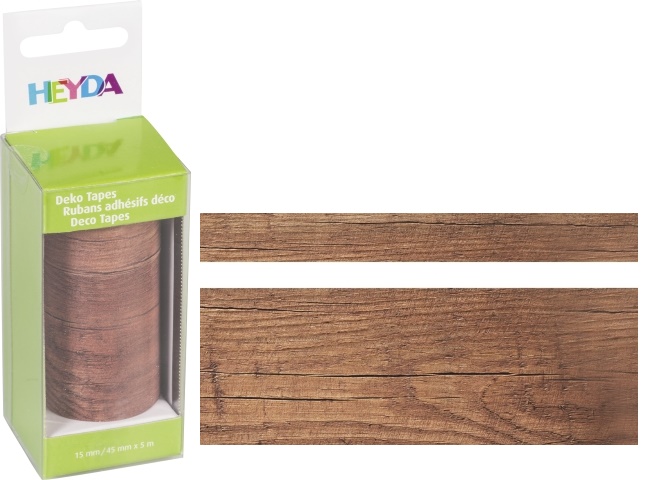 Páska lepicí papírová 2ks - dřevo