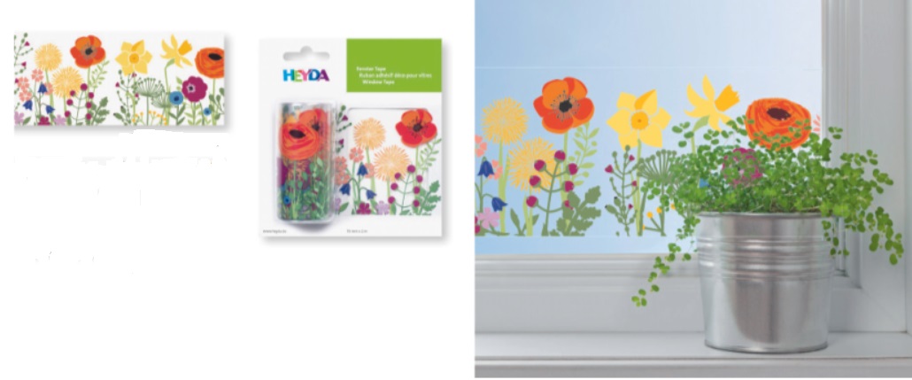 Okenní páska 7,6cm x 2m folie, vlčí máky