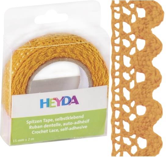 Páska samolepicí 1,5cm x 2m textilní mango