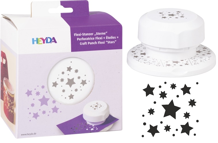 Děrovač flexi 4cm - hvězdičky