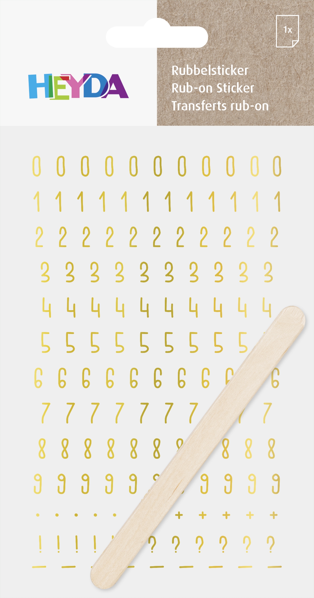 Propisoty 10x19 cm - čísla zlaté