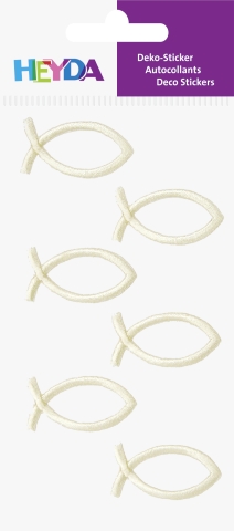 Samolepky ryby krémové