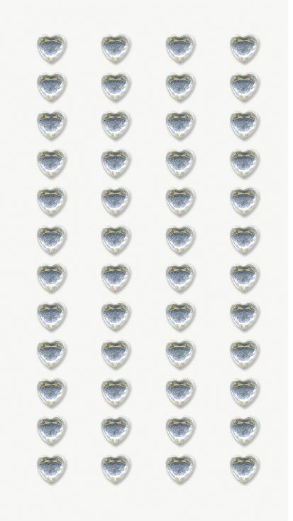 Samolepky srdíčka čirá 48 ks