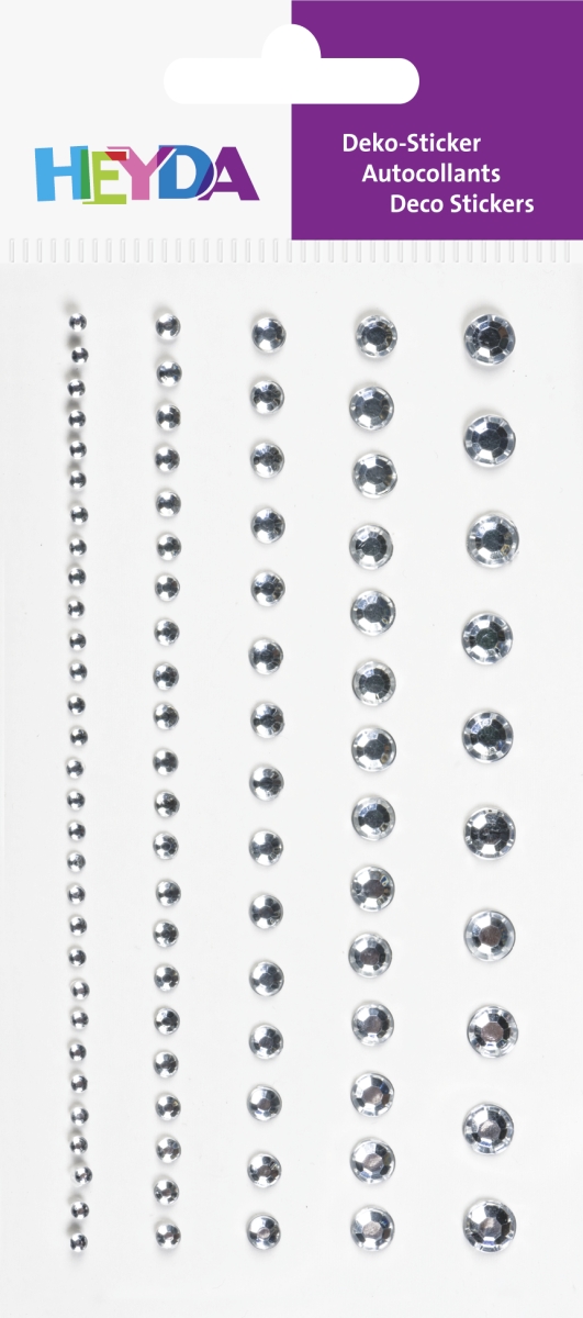 Dekorační kamínek samolepicí 95ks - kristal