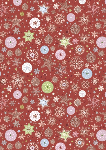 10 ks Karton 50x70 300g hvězdy velké červený