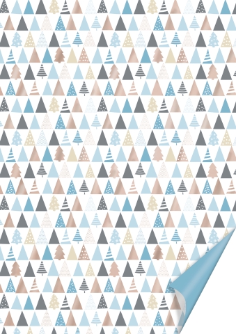 10 ks Karton 50x70 300g stromky modrý/měděný