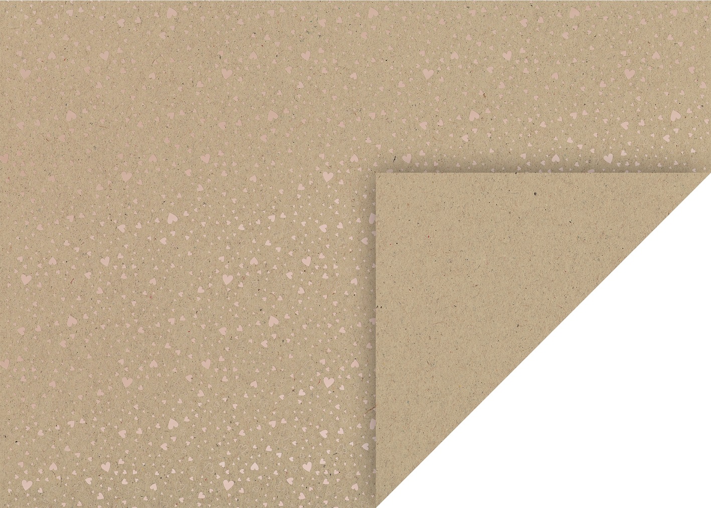 10 ks natur kartonů 50x70 220g, měděná srdce