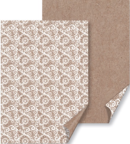 10 ks natur kartonů 50x70 220g krajka bílá