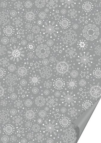 10 ks Karton 50x70 300g vločky,stříbrný