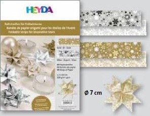 Proužek zlat/stříbr 48ks - 120g, 1,5x60cm pr.7cm 