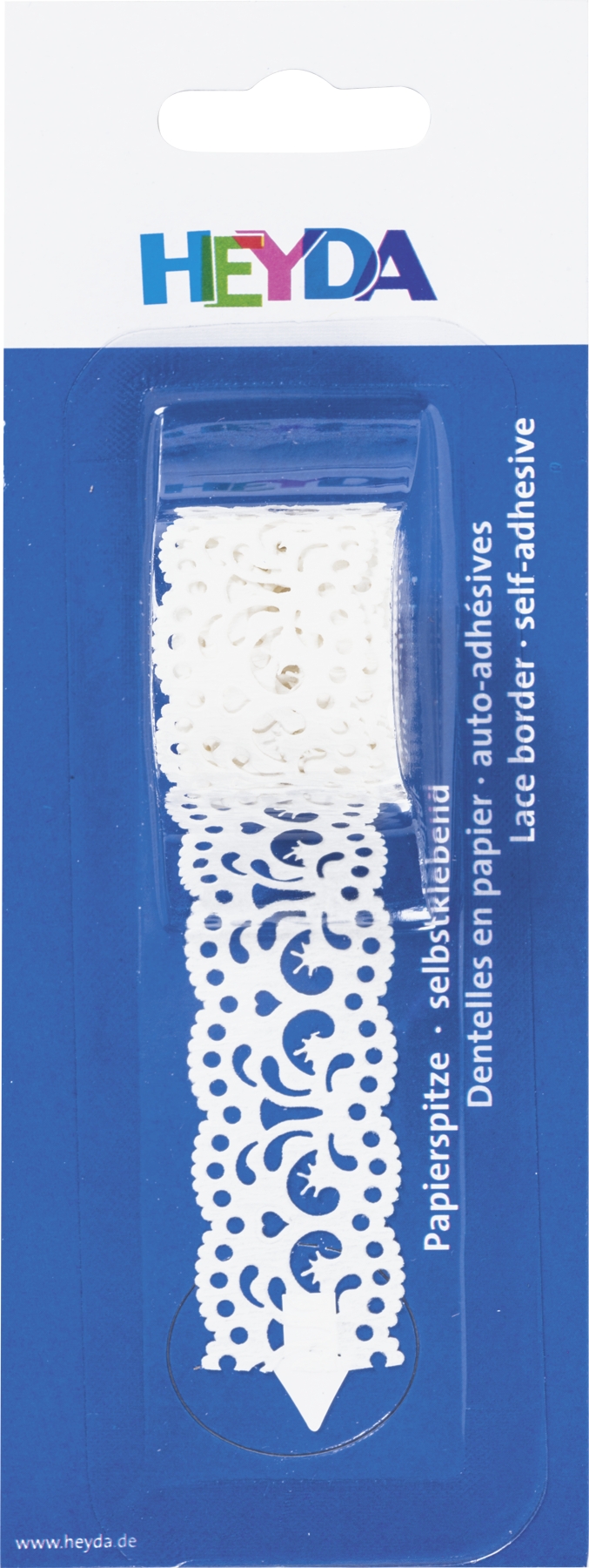 Samolepicí krajka 2 m - filigran 24 mm bílý