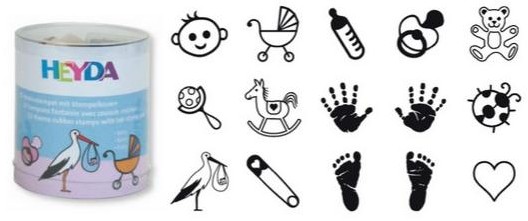 15 ks Razítka - Baby