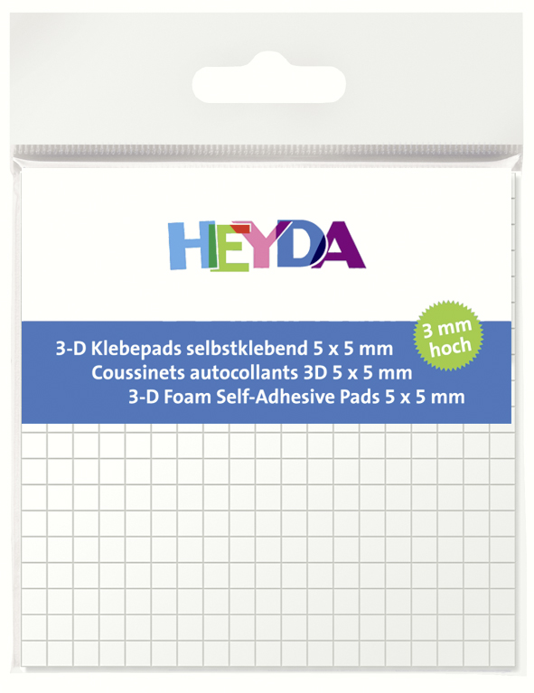 3D oboustranná samolepka 5x5mm - výška 3mm