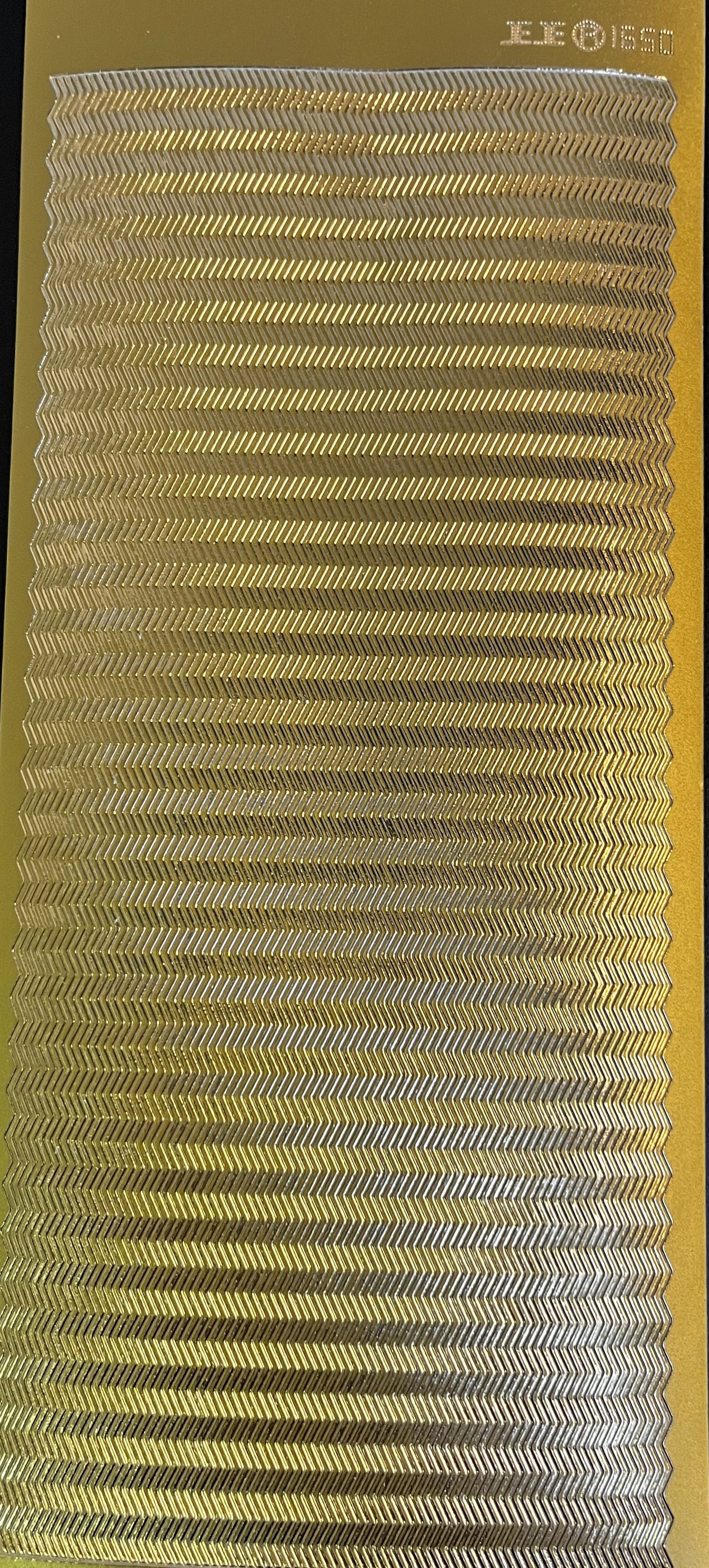 Obrysové samolepky 5ks, 10x23 cm - jemné vlnky, zlaté