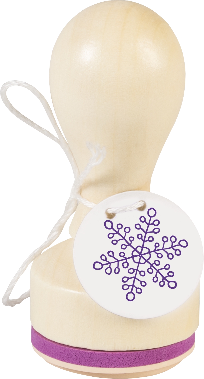 Razítko dřevěné průměr 3, vločka