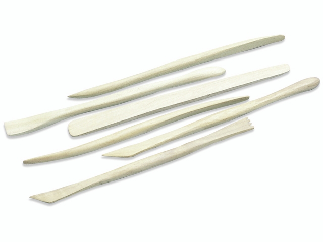 6 ks Modelovací nástroje dřevěné