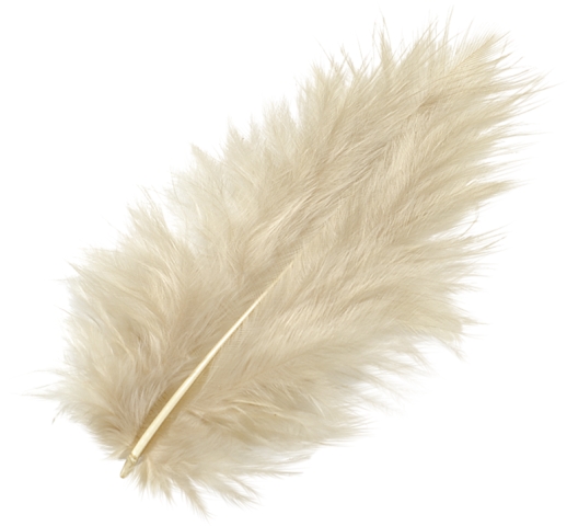 Peří Marabu 10cm - pískové 15ks