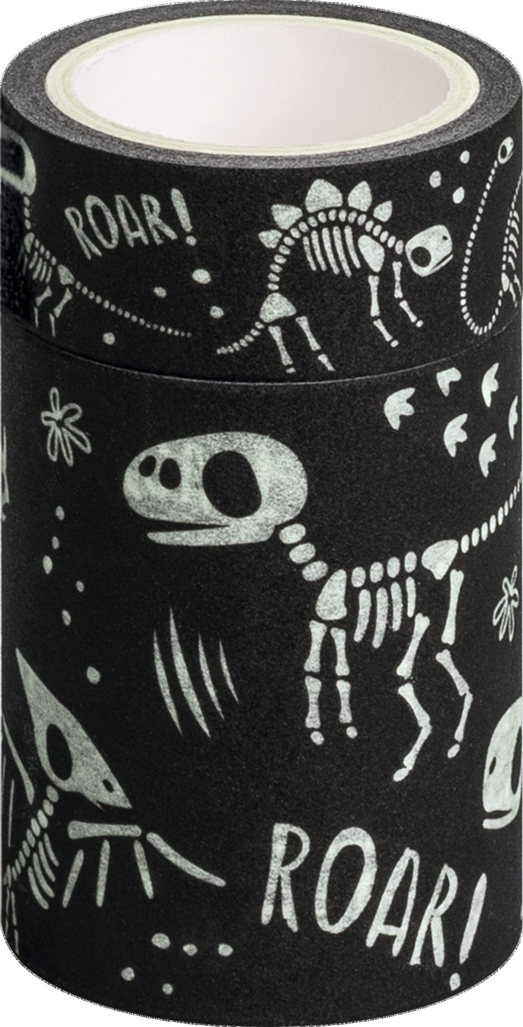 Ozdobná lepicí páska se světelným efektem, dino kostry