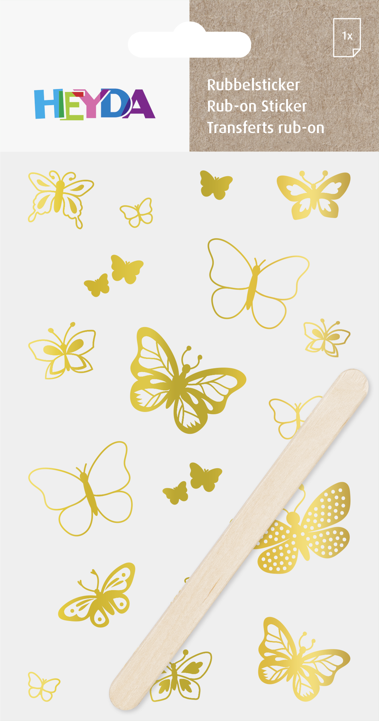 Propisoty 10x19 cm - motýlci, zlaté