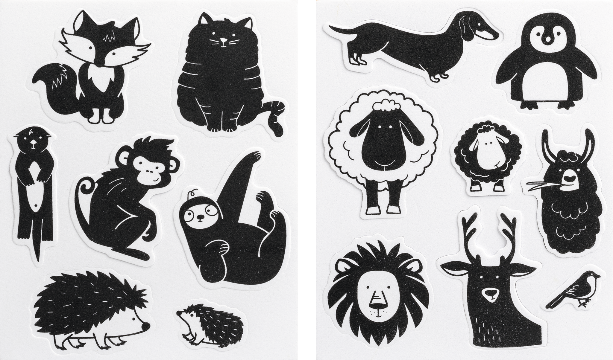 Sada pěnových razítek - zvířátka, 15 ks