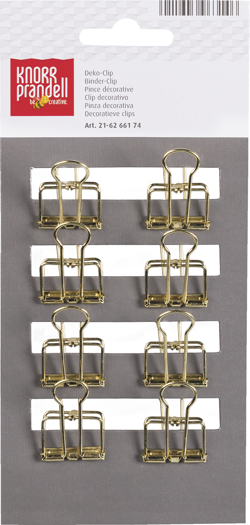 8 ks dekorační klip zlatý