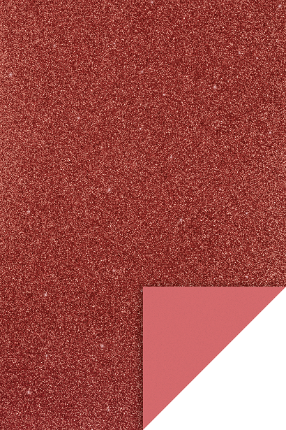 10 ks Pěnová guma glitry 2mm 20x30 - červená