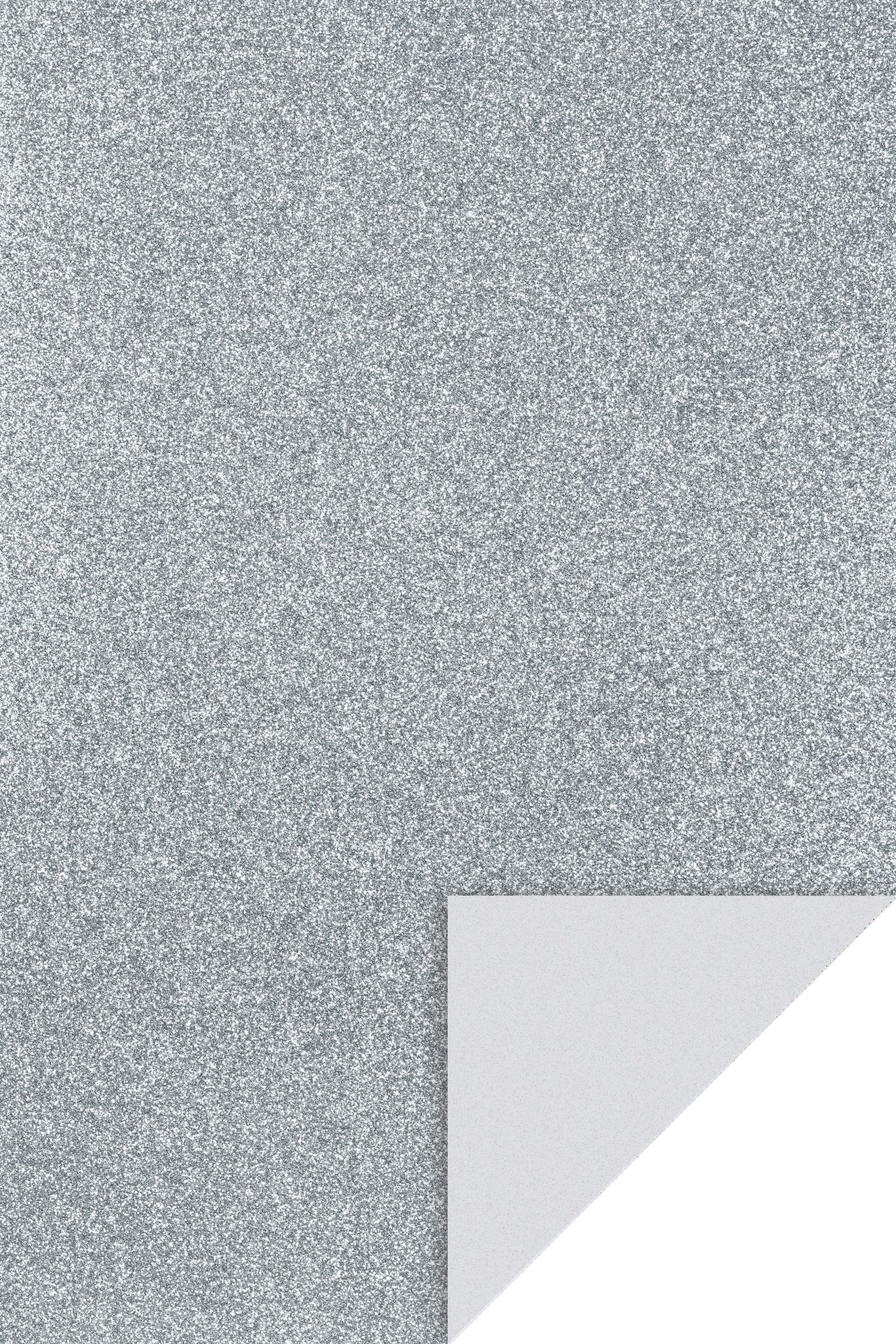 10 ks Pěnová guma glitry 2mm 20x30 - stříbrná