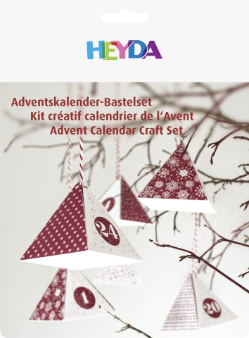 Set pro výrobu vlastního adventního kalendáře červeno/bílý