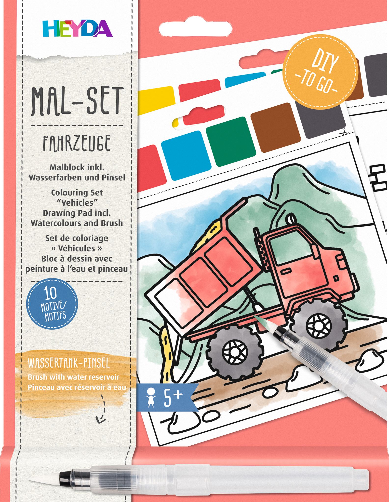 10 omalovánek - dopravní prostředky